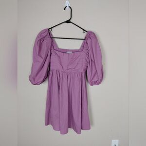 Abercrombie & Fitch Emerson Poplin Mini Dress Women’s Size M Puff Sleeves